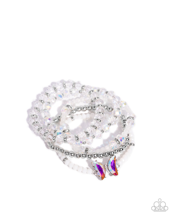 Paparazzi Jewelry Aerial Abundance - White Bracelet - Pure Elegance by Kym
