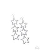 Paparazzi Jewelry Star-Crossed Success - White Earrings - Pure Elegance by Kym
