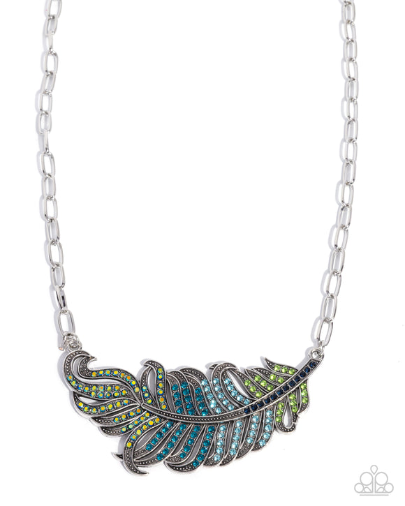Paparazzi Jewelry Fancy Feather - Blue Necklace - Pure Elegance by Kym