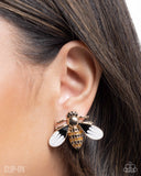 Paparazzi Jewelry Blissful Bee - Gold Clip-On Earrings - Pure Elegance by Kym