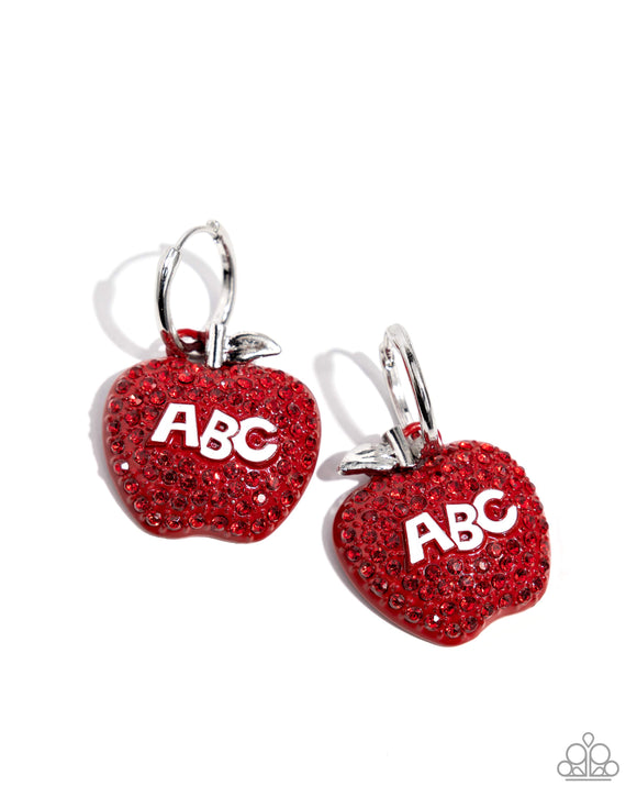 Paparazzi Jewelry Adorable ABCs - Red Earrings - Pure Elegance by Kym
