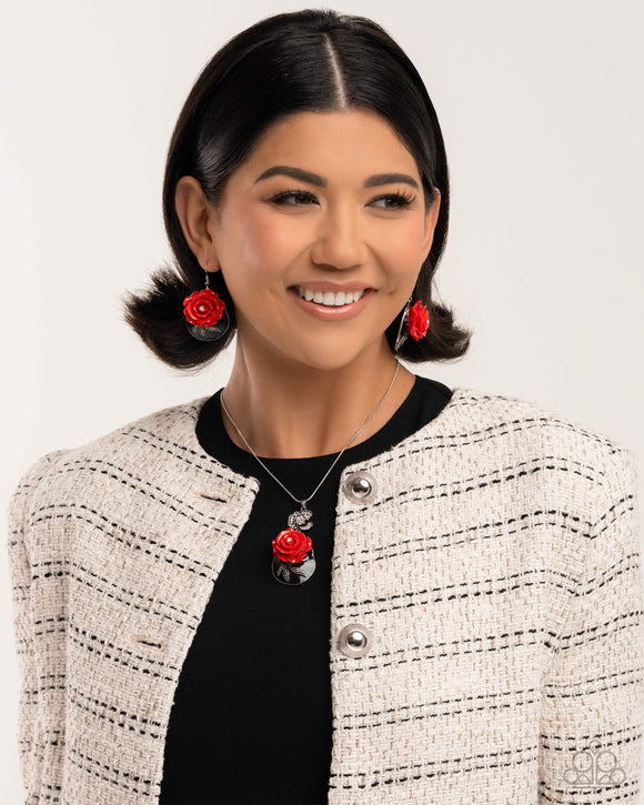 Paparazzi Jewelry Rosy Reception - Complete Look Red - Pure Elegance by Kym