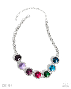 Paparazzi Jewelry Royal Palette - Multi Choker Necklace - Pure Elegance by Kym