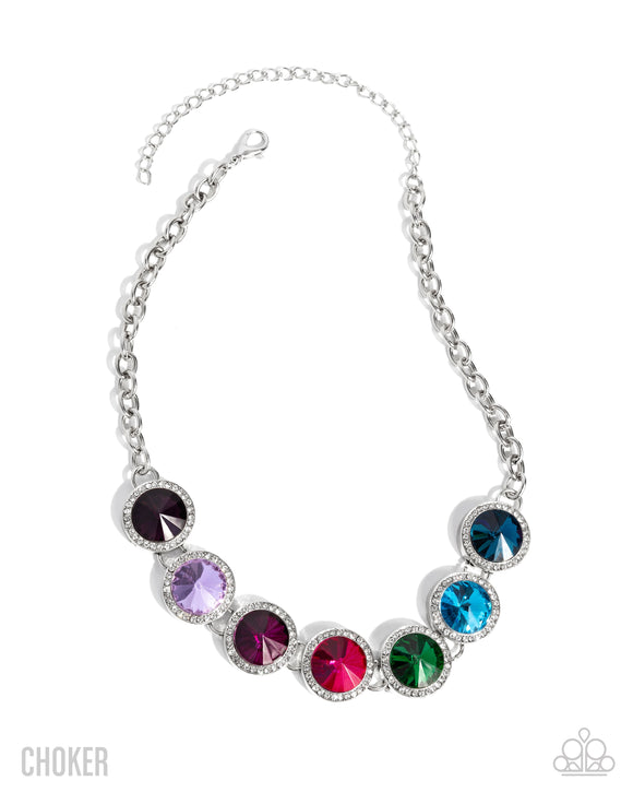 Paparazzi Jewelry Royal Palette - Multi Choker Necklace - Pure Elegance by Kym