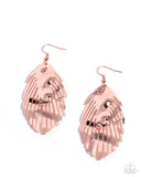 Paparazzi Jewelry Acutely Abstract - Copper Earrings - Pure Elegance by Kym
