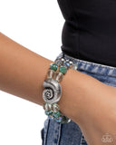 Paparazzi Jewelry Snail Shimmer - Green Bracelet - Pure Elegance by Kym