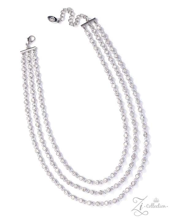 Paparazzi Jewelry Demure - White 2025 Signature Zi Collection Necklace - Pure Elegance by Kym