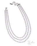 Paparazzi Jewelry Demure - White 2025 Signature Zi Collection Necklace - Pure Elegance by Kym