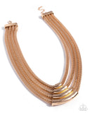 Paparazzi Jewelry Get the MESH-age - Gold Necklace - Pure Elegance by Kym
