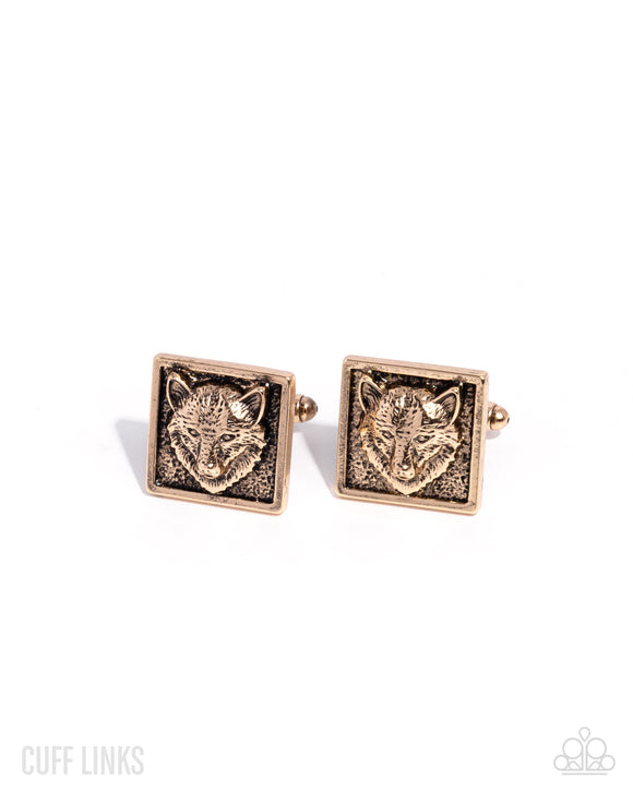 Paparazzi Jewelry Alpha of the Pack - Gold Cuff-Link - Pure Elegance by Kym