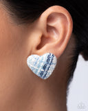 Paparazzi Jewelry Sweetheart Stitching - Blue Earrings - Pure Elegance by Kym