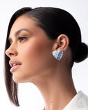 Paparazzi Jewelry Sweetheart Stitching - Blue Earrings - Pure Elegance by Kym