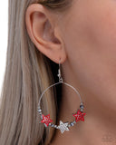 Paparazzi Jewelry Country Countdown - Red Earring - Pure Elegance by Kym