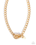 Paparazzi Jewelry Bold Buckle - Gold Necklace - Pure Elegance by Kym