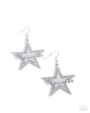 Paparazzi Jewelry Touchdown Tribute - White Earrings - Pure Elegance by Kym