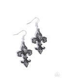 Paparazzi Jewelry Fancy Fleur-De-Lis - Silver Earrings - Pure Elegance by Kym