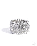 Paparazzi Jewelry Exuberant Elegance - White Bracelet - Pure Elegance by Kym