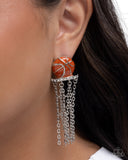 Paparazzi Jewelry Slam Dunk Shimmer - Orange Earrings - Pure Elegance by Kym