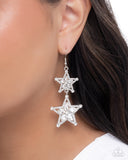 Paparazzi Jewelry Glittery Galaxy - White Earrings - Pure Elegance by Kym
