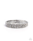 Paparazzi Jewelry Swanky Surprise - White Bracelet - Pure Elegance by Kym