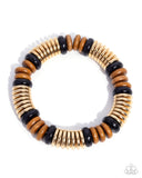 Paparazzi Jewelry Wood Work - Black Bracelet - Pure Elegance by Kym