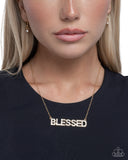 Paparazzi Jewelry Blessed Benefit - Gold Necklace - Pure Elegance by Kym