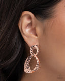Paparazzi Jewelry Mesmerizing Mash-Up - Copper Earrings