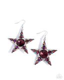 Paparazzi Jewelry Stellar Score - Purple Earrings - Pure Elegance by Kym