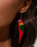 Paparazzi Jewelry Pampered Parrot - Red Earring