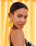 Paparazzi Jewelry Woven Waltz - Yellow Earring - Pure Elegance by Kym