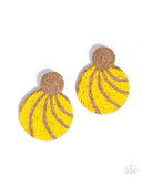 Paparazzi Jewelry Woven Waltz - Yellow Earring - Pure Elegance by Kym