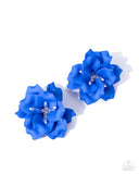 Paparazzi Jewelry Balanced Blooms - Blue Earrings - Pure Elegance by Kym