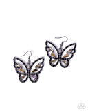 Paparazzi Jewelry Fair Flutter - Black Earrings - Pure Elegance by Kym