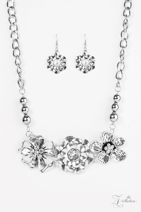 Paparazzi Jewelry Zi Collection Abloom 2017 - White Necklace - Pure Elegance by Kym
