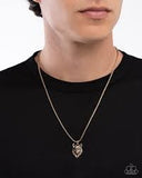 Paparazzi Jewelry Alpha's Call - Gold Men's Necklace - Pure Elegance by Kym