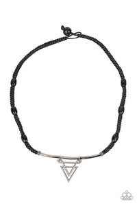 Paparazzi Jewelry Arrowed Admiral - Black Urban Necklace - Pure Elegance by Kym