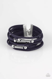 Paparazzi Jewelry Back to the BACKPACKER - Blue Urban Bracelet - Pure Elegance by Kym