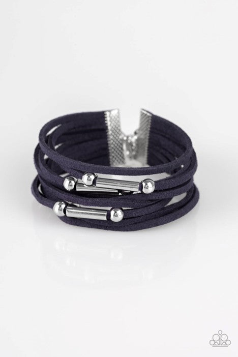 Paparazzi Jewelry Back to the BACKPACKER - Blue Urban Bracelet - Pure Elegance by Kym