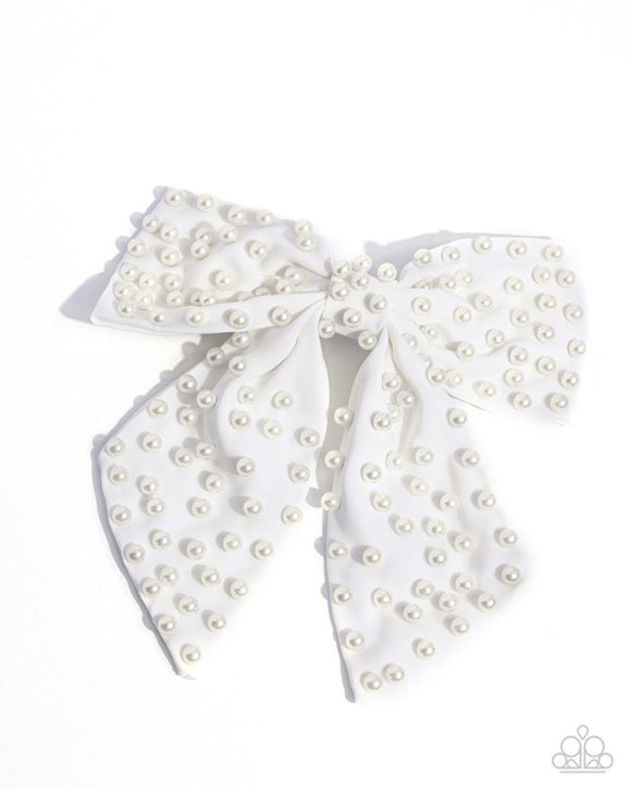 Paparazzi Jewelry Best of Beauty - White Hair Clip - Pure Elegance by Kym
