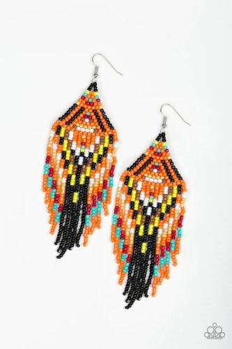 Paparazzi Jewelry Boho Blast - Black Earrings - Pure Elegance by Kym