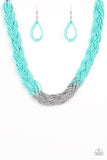 Paparazzi Jewelry Brazilian Brilliance - Blue Necklace - Pure Elegance by Kym