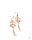 Paparazzi Jewelry Chateau' Chic - Rose Gold Earrings - Pure Elegance by Kym