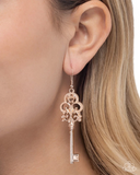 Paparazzi Jewelry Chateau' Chic - Rose Gold Earrings - Pure Elegance by Kym