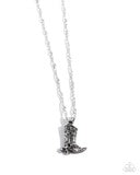 Paparazzi Jewelry Collectable Cowboy - Silver Necklace - Pure Elegance by Kym