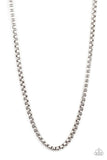 Paparazzi Jewelry Combat Zone - Silver Men's Necklace - Pure Elegance by Kym