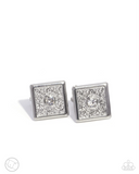 Paparazzi Jewelry Dear Dazzle - White Cuff Links - Pure Elegance by Kym