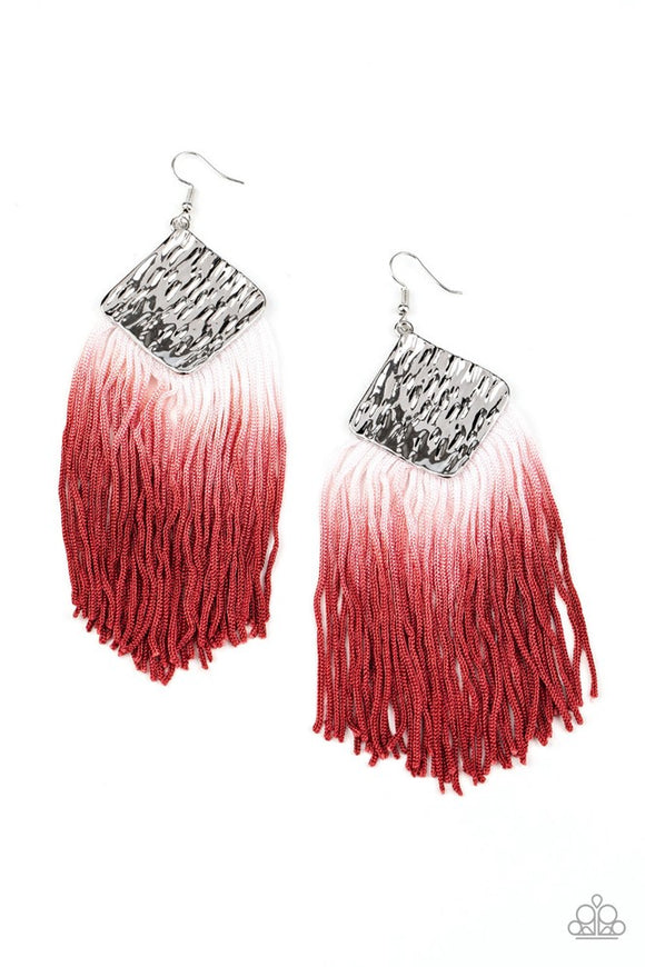 Paparazzi Jewelry DIP the Scales - Red Earring - Pure Elegance by Kym