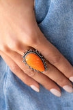 Paparazzi Jewelry Down-to-Earth Essence - Orange Ring - Pure Elegance by Kym