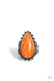 Paparazzi Jewelry Down-to-Earth Essence - Orange Ring - Pure Elegance by Kym