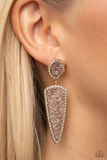 Paparazzi Jewelry Druzy Desire - Gold Earrings - Pure Elegance by Kym